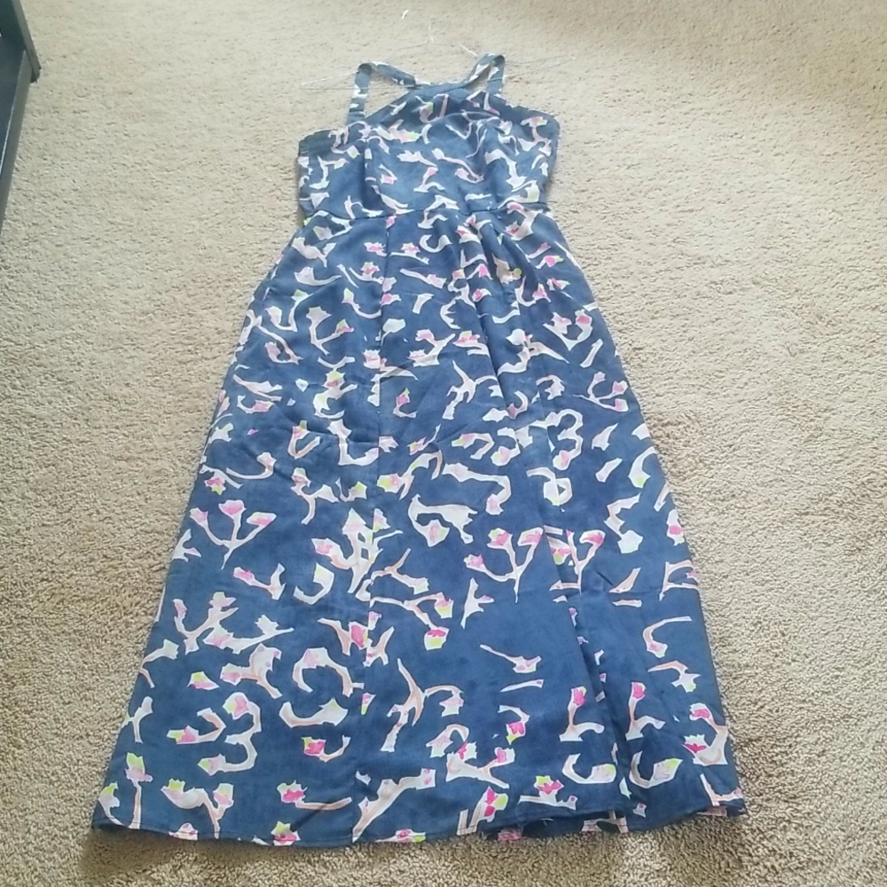 Cabi navy maxi dress